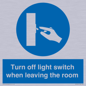 Turn off light switch when leaving the room